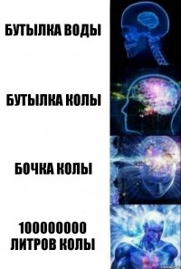 бутылка воды бутылка колы бочка колы 100000000 литров колы