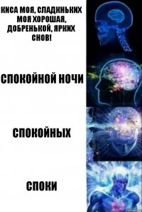 Киса моя, сладкньких моя хорошая, добренькой, ярких снов! Спокойной ночи Спокойных Споки