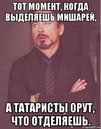 тот момент, когда выделяешь мишарей, а татаристы орут, что отделяешь.