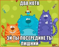 два кота эй ты посередине ты лишний