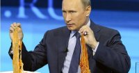 Создать мем Путин с лапшой