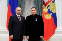Создать мем Соловьёв и путин