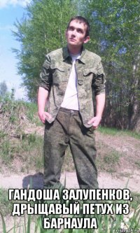  гандоша залупенков, дрыщавый петух из барнаула