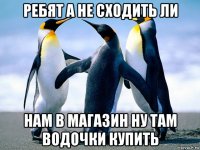 ребят а не сходить ли нам в магазин ну там водочки купить