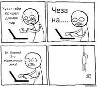 Чувак тебе пришел драное лор Чеза на.... Бл. Блеять! Это африканская сетка! 