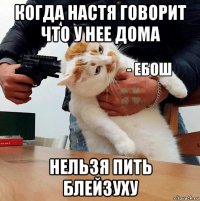 когда настя говорит что у нее дома нельзя пить блейзуху