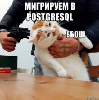 мигрируем в postgresql 