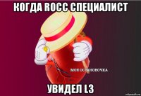 когда rocc специалист увидел l3