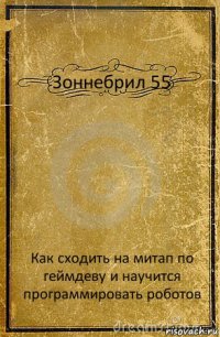 Зоннебрил 55 Как сходить на митап по геймдеву и научится программировать роботов