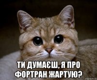  ти думаєш, я про фортран жартую?