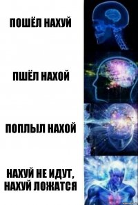 Пошёл нахуй Пшёл нахой Поплыл нахой Нахуй не идут, нахуй ложатся