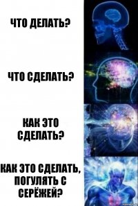 Что делать? Что сделать? Как это сделать? Как это сделать, погулять с Серёжей?