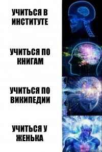 Учиться в институте Учиться по книгам Учиться по википедии Учиться у Женька