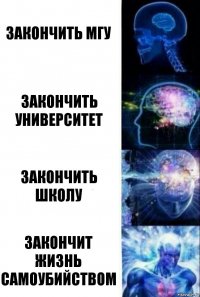 закончить МГУ закончить университет закончить школу закончит жизнь самоубийством