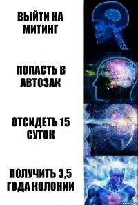 Выйти на митинг Попасть в автозак отсидеть 15 суток Получить 3,5 года колонии