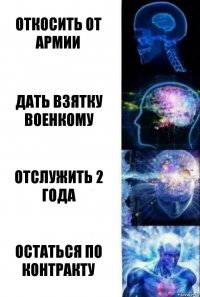 откосить от армии Дать взятку военкому отслужить 2 года остаться по контракту