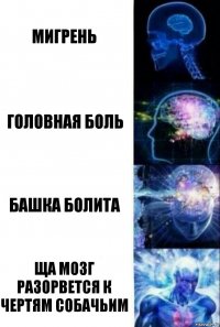 мигрень головная боль башка болита ща мозг разорвется к чертям собачьим