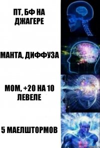 Пт, бф на джагере Манта, Диффуза Мом, +20 на 10 левеле 5 маелштормов