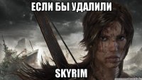 если бы удалили skyrim