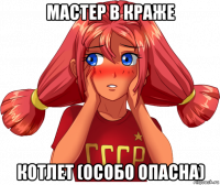 мастер в краже котлет (особо опасна)