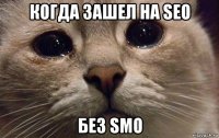 когда зашел на seo без smo