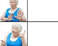 Создать мем Бабушка