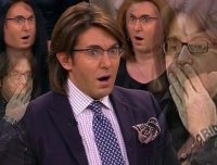 Создать мем Охреневающий Малахов