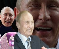 Создать мем Смеющийся-путин