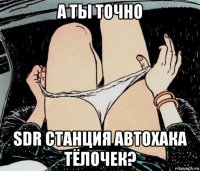 а ты точно sdr станция автохака тёлочек?