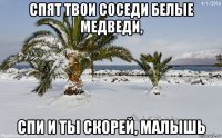 спят твои соседи белые медведи, спи и ты скорей, малышь