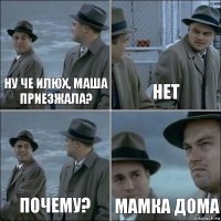 Ну че Илюх, Маша приезжала? Нет Почему? Мамка дома