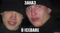 заказ в icebare