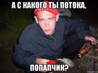 а с какого ты потока, попапчик?