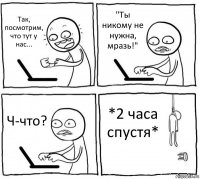 Так, посмотрим, что тут у нас... "Ты никому не нужна, мразь!" Ч-что? *2 часа спустя*