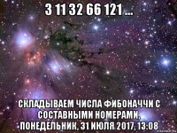 3 11 32 66 121 ... складываем числа фибоначчи с составными номерами, понедельник, 31 июля 2017, 13:08