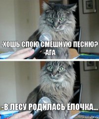 -Хошь спою смешную песню?
-Ага -В лесу родилась ёлочка...