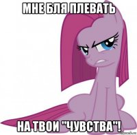 мне бля плевать на твои "чувства"!
