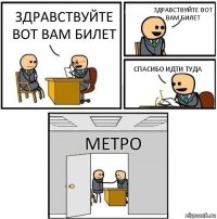 здравствуйте вот вам билет здравствуйте вот вам билет спасибо идти туда метро