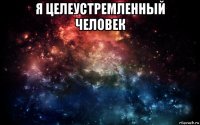 я целеустремленный человек 