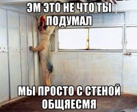 эм это не что ты подумал мы просто с стеной общяесмя