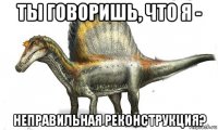 ты говоришь, что я - неправильная реконструкция?
