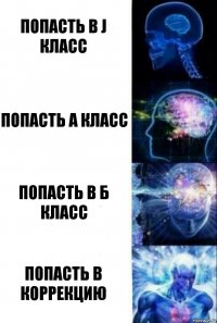 Попасть в J класс Попасть А класс Попасть в Б класс Попасть в коррекцию