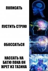 Пописать Пустить струю Обоссаться Нассать на батю пока он жрет из тазика