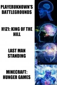 Playeruknown's Battlegrounds H1Z1: king of the hill Last Man Standing Minecraft: hunger games