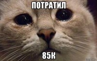 потратил 85к