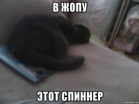 в жопу этот спиннер