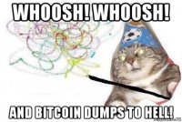 whoosh! whoosh! and bitcoin dumps to hell!