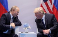 Создать мем Лучшие  диалоги Путин и Трамп