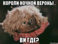 короли ночной вероны . ви где?