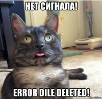 нет сигнала! error dile deleted!